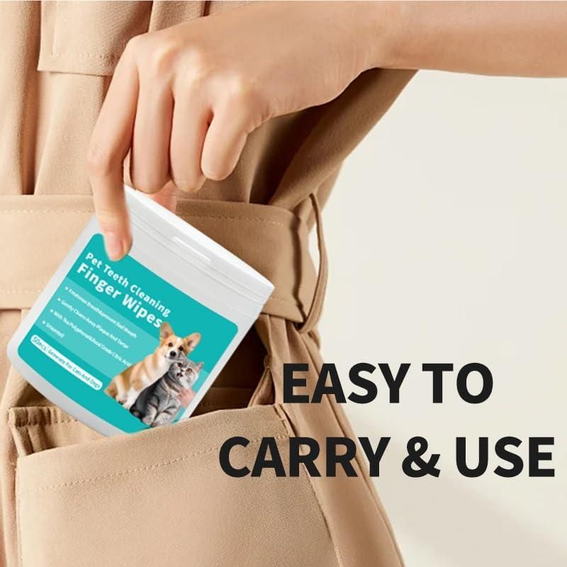 PawDent Disposable Wipes, CleanPaws Dental Finger Wipes.