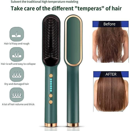 BlushMint Professional Electric Hair Straightener Comb Brush