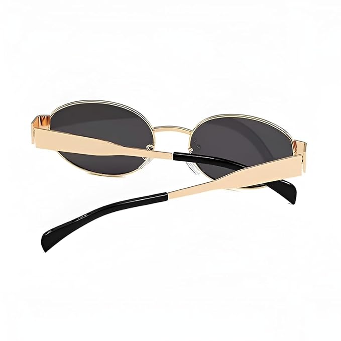 Gold Oval Sunglasses - Inspired by Celine