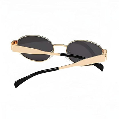 Gold Oval Sunglasses - Inspired by Celine