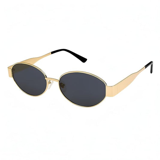 Gold Oval Sunglasses - Inspired by Celine