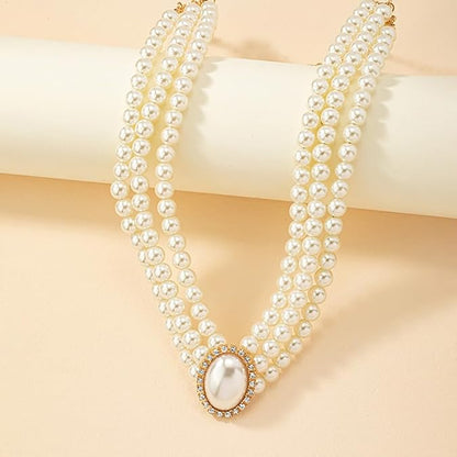 BlushMint Artificial Pearl Necklace