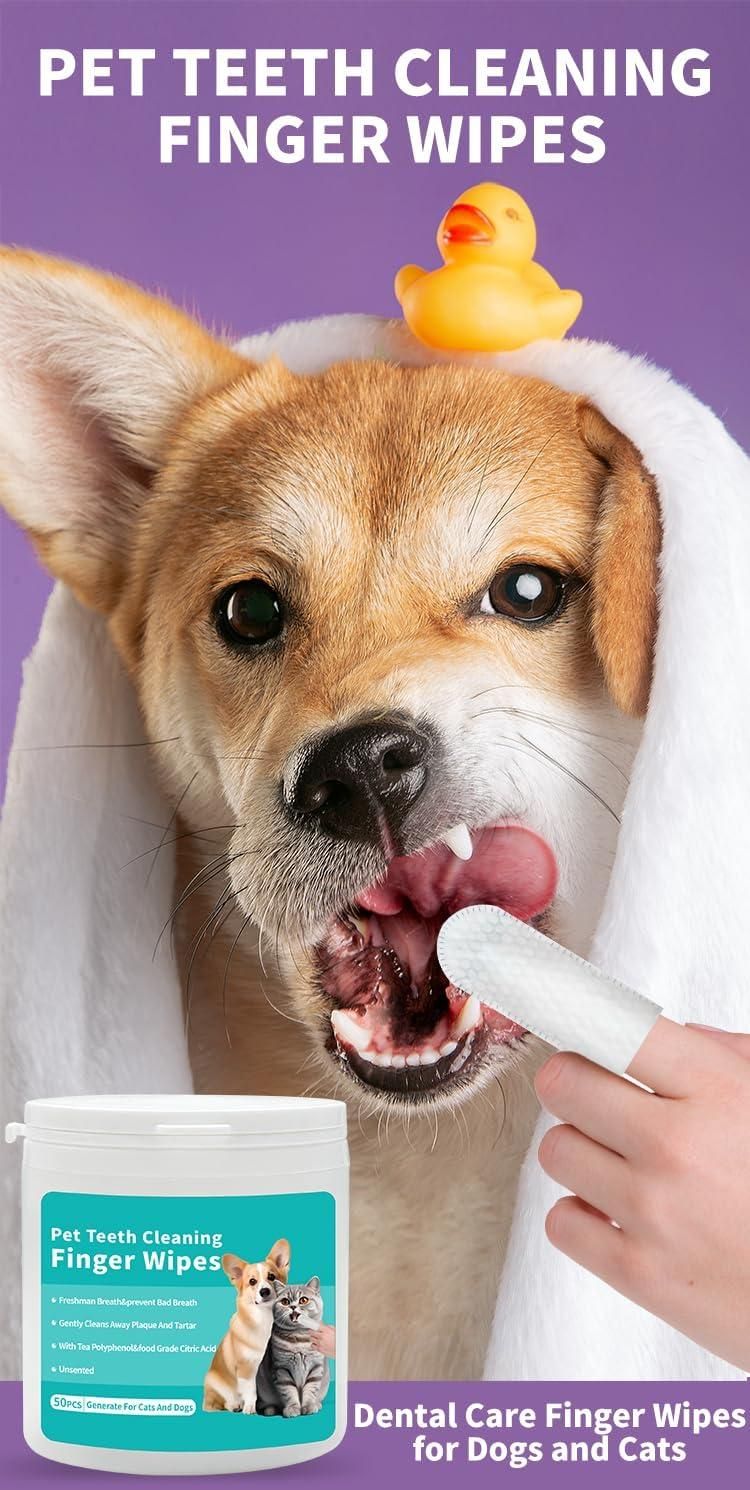 PawDent Disposable Wipes, CleanPaws Dental Finger Wipes.