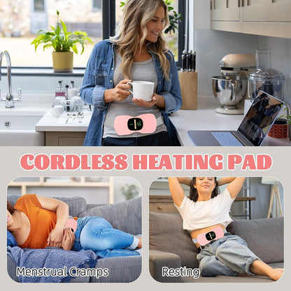 BlushMint Portable Cordless Heating Pad - Menstrual Heating Pad