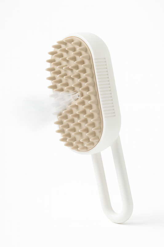 Steam-Infused Pet Grooming Brush, USB Rechargeable Steam Pet Brush.
